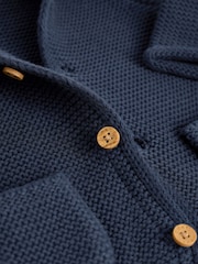 Navy Blue Baby Knitted Hooded Cardigan (0mths-2yrs) - Image 6 of 6