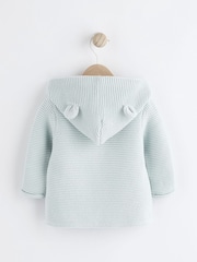Pale Blue Baby Knitted Hooded Cardigan (0mths-2yrs) - Image 2 of 5