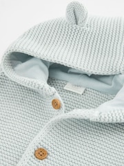 Pale Blue Baby Knitted Hooded Cardigan (0mths-2yrs) - Image 4 of 5