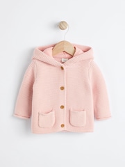 Pink Knitted Baby Cardigan (0mths-2yrs) - Image 1 of 1