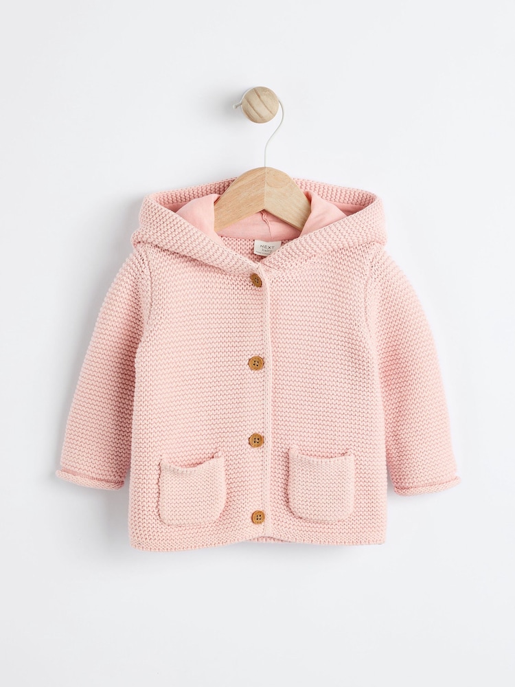 Pink Knitted Baby Cardigan (0mths-2yrs) - Image 1 of 1