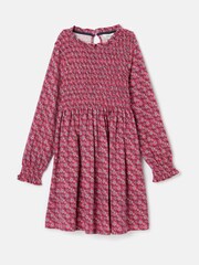 Joules Girls' Gracie Pink Printed Jersey Dress - Image 1 of 5