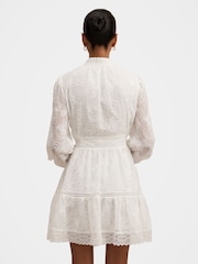 Forever New White Thalia Petite Embroidered Mini Dress - Image 2 of 5