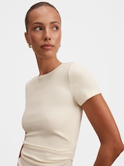 Forever New Cream Kelly Tuck Detail Baby T-Shirt - Image 3 of 5