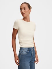 Forever New Cream Kelly Tuck Detail Baby T-Shirt - Image 4 of 5