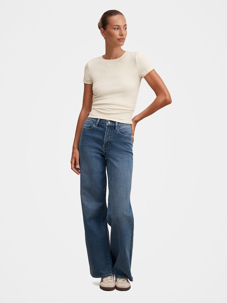 Forever New Cream Kelly Tuck Detail Baby T-Shirt - Image 5 of 5