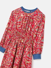 Joules Girls' Odelia Red Animals Printed Dress - Image 3 of 5