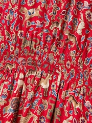 Joules Girls' Odelia Red Animals Printed Dress - Image 4 of 5