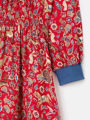 Joules Girls' Odelia Red Animals Printed Dress - Image 5 of 5