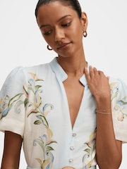 Forever New Briana Petite Printed Shirt Dress Contains Linen - Imagen 3 de 4