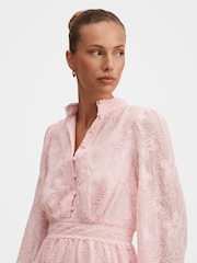 Forever New Pink Thalia Embroidered Skater Mini Dress - Image 3 of 5