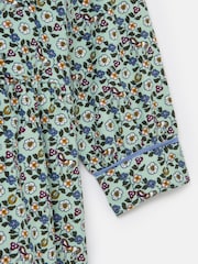 Joules Girls' Elodie Blue Ditsy Print Corduroy Shirt Dress - Image 5 of 5