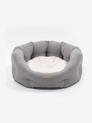 Lords and Labradors Grey Essentials Twill Oval Dog Bed - Image 4 of 5