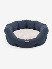 Lords and Labradors Blue Essentials Twill Oval Dog Bed - Image 4 of 5