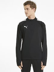 Puma Black Mens Team LIGA Quarter Zip Football Top - Image 1 of 5