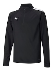 Puma Black teamLIGA Quarter-Zip Youth Football Top - Image 1 of 2