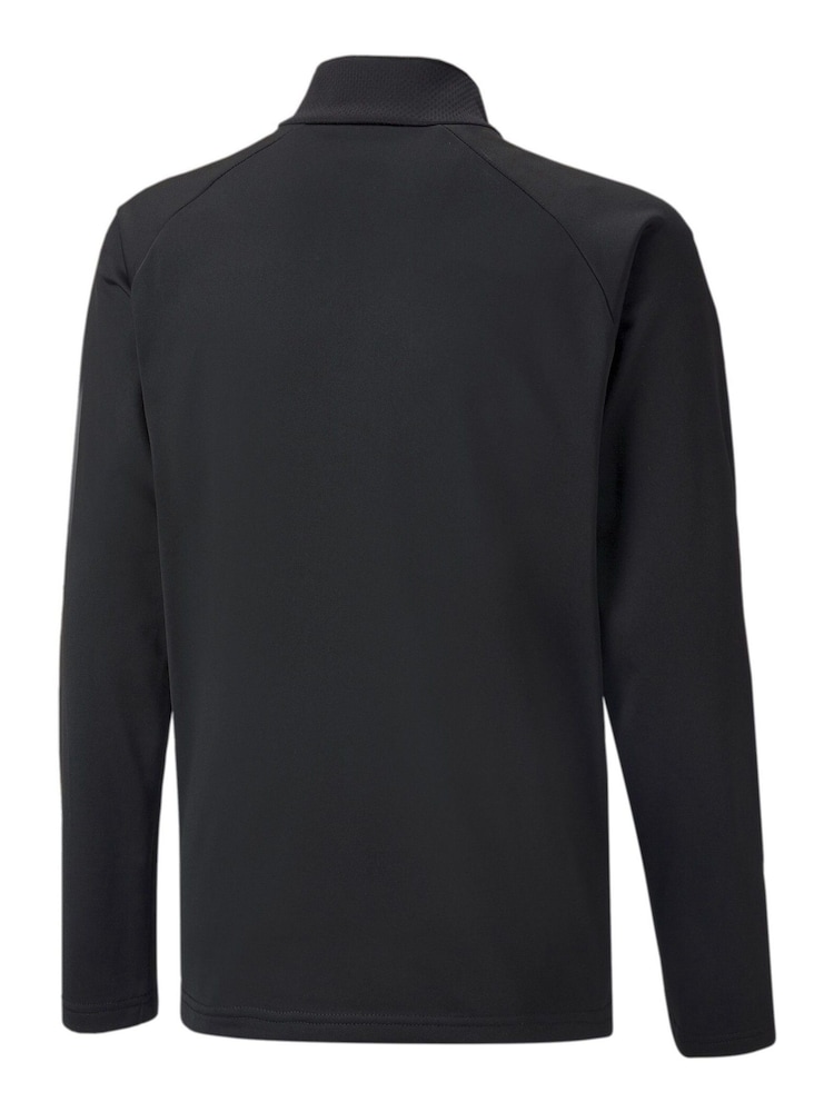 Puma Black teamLIGA Quarter-Zip Youth Football Top - Image 2 of 2