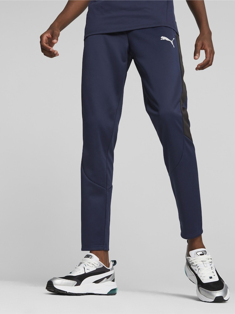 Puma Blue EVOSTRIPE Mens Warm Joggers - Image 1 of 7