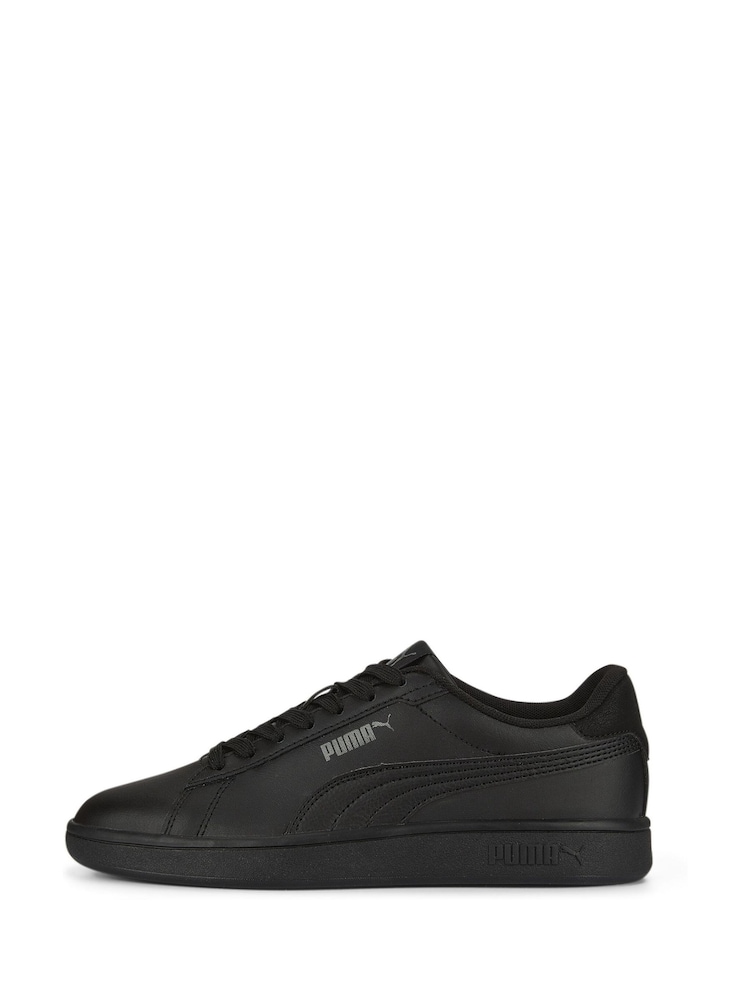 Puma Black Smash 3.0 Leather Youth Trainers - Image 2 of 6