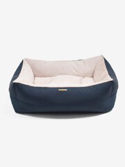Lords and Labradors Blue Essentials Twill Oval Dog Bed - Image 4 of 5