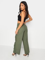 PixieGirl Petite Green Fold Over Cargo 100% Cotton Trousers - Image 3 of 4