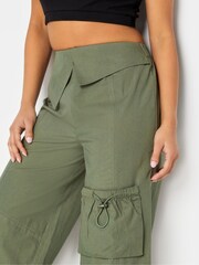 PixieGirl Petite Green Fold Over Cargo 100% Cotton Trousers - Image 4 of 4