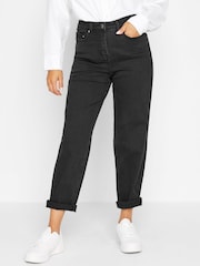 PixieGirl Petite Black Mom 100% Cotton Jeans - Image 1 of 5