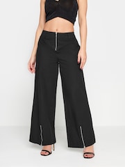 PixieGirl Petite Black Zip Cargo 100% Cotton Trousers - Image 2 of 6