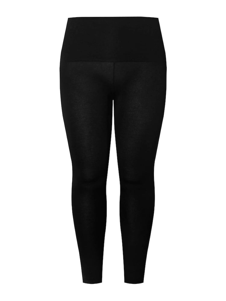 Yours Curve Black Tummy Control Soft Touch Stretch Leggings - Image 4 of 4