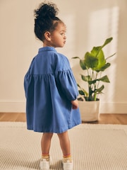 Cobalt Blue Character 100% Cotton Shirt Dress (3mths-8yrs) - Image 3 of 10