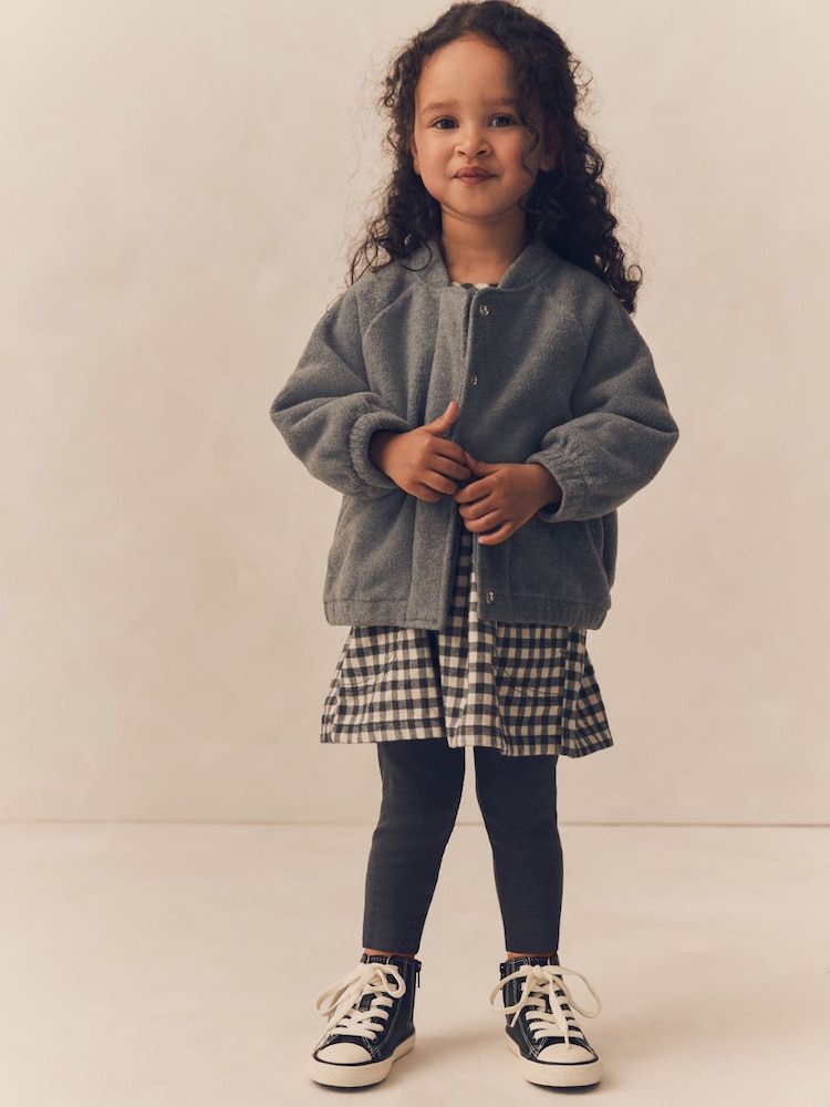 Grey Gingham 100% Cotton Dress, Jacket And Leggings Set (3mths-8yrs) - Image 1 of 9