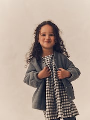 Grey Gingham 100% Cotton Dress, Jacket And Leggings Set (3mths-8yrs) - Image 4 of 9