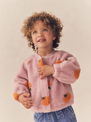 Pink Pumpkin Borg Fleece Bomber Jacket (3mths-8yrs) - Image 2 of 8