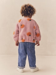 Pink Pumpkin Borg Fleece Bomber Jacket (3mths-8yrs) - Image 4 of 8