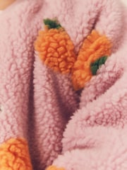 Pink Pumpkin Borg Fleece Bomber Jacket (3mths-8yrs) - Image 5 of 8