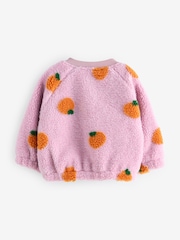 Pink Pumpkin Borg Fleece Bomber Jacket (3mths-8yrs) - Image 7 of 8