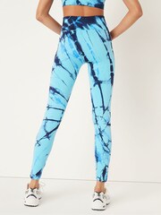Victoria's Secret PINK Light Sky Spiral Tie Dye Blue Seamless High Waist Full Length Legging - Image 2 of 4