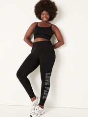 Victoria's Secret PINK Shine Logo Black Seamless High Waist Full Length Legging - Image 3 of 4