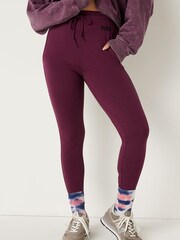 Victoria's Secret PINK Burgundy Red Cotton High Waist Joggers - Image 1 of 4