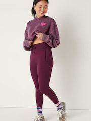Victoria's Secret PINK Burgundy Red Cotton High Waist Joggers - Image 2 of 4