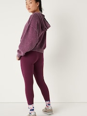 Victoria's Secret PINK Burgundy Red Cotton High Waist Joggers - Image 3 of 4