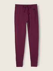 Victoria's Secret PINK Burgundy Red Cotton High Waist Joggers - Image 4 of 4