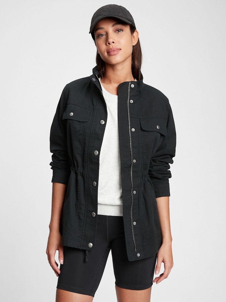 Gap Black Utility Jacket - Image 1 of 1 Gap Black Utility Jacket - Image 1 of 1