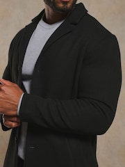 Tailored Athlete Muscle Fit Single Breasted Overcoat - תמונה 3 מתוך 7