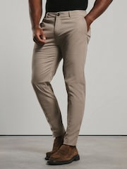 Tailored Athlete Taupe Muscle Fit Chino Trousers - Image 2 of 7