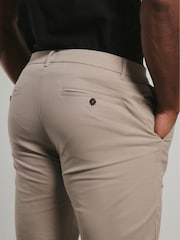 Tailored Athlete Taupe Muscle Fit Chino Trousers - Image 6 of 7