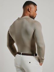 Tailored Athlete Natural Muscle Fit Extra Fine Merino Wool Polo Shirt - Image 2 of 7