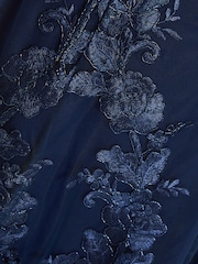 Quiz Blue Lace Strappy V - Neck Dip Hem Dress - Image 5 of 5