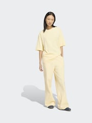 adidas Originals Yellow Essentials Wide Leg Pant Fleece - Image 3 of 6
