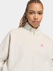 adidas White 3 Stripes Studio Track Jacket - Image 5 of 6